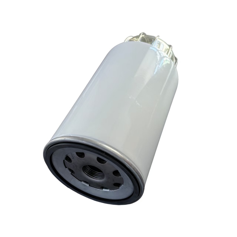 Close-up of the WK 1060 fuel filter interface and metal housing